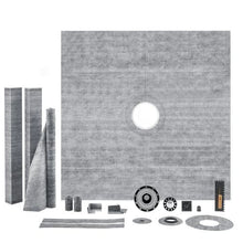 72 x 72 In Shower Curb Kit with Central Flange Waterprooffor Bathroom