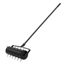 21-Inch Rolling Lawn Aerator with 33 Iron Spikes & Detachable Handle