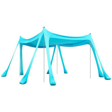 10 x 10 ft  Beach Tent Sun Shelter UPF50+ Sun Protection and Easy Pop Up Beach Canopy with Sandbags for Family Camping (Green)