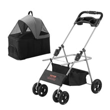 4 Wheels Dog Stroller With 35lbs Detachable Carrier DTC-804F