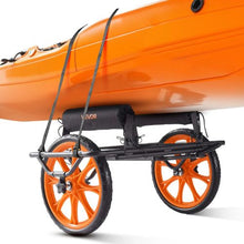 Kayak & Canoe Cart – 330 lbs Load Capacity Paddleboard Trolley with 15" Solid Rubber Tires & Kickstand Quick Assembly