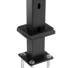 36" Black Stainless Steel Stair Railing Post with Pre-Drilled 30° Holes