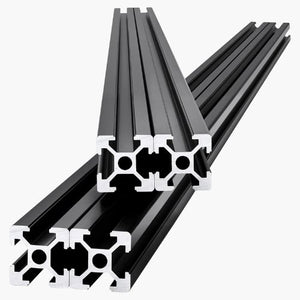 0.19 In Aluminum Extrusion Anodized Linear Rail T Slot 1200 mm 2020-120-4 (Pack of 4)