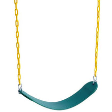 Green Swing Seats – 66" Coated Chains & Snap Hooks, 300 lbs Capacity (2-Pack)