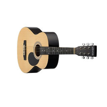 39 Inch Dreadnought Acoustic Guitar Bundle with Gig Bag Tuner Capo & Accessories (Natural)