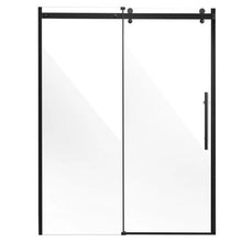 Frameless Shower Door 58-59 W x 75 H in Sliding Glass Matte Black Hardware