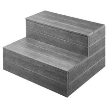 2-Step Hot Tub Steps 25" Wide 600 lb Capacity Spa Stairs for Hot Tubs Pools & RVs (Graphite Gray)