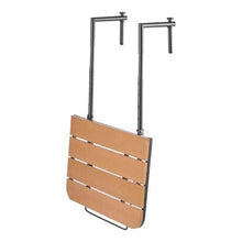 25x24 Inch Folding Balcony Railing Table – Outdoor Bar Table, 4-Level Adjustable Fits 1" to 8.27" Railings