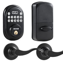 Keyless Entry Door Lock with Handle, Electronic Keypad, Matte Black DS50+L