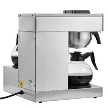 12 Cups Commercial Drip Coffee Maker 3 Carafes Stainless Steel Auto Water Intake for Restaurant & Office