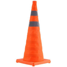 28" Collapsible Traffic Cones 4 Pack with Reflective Collars & Storage Bag