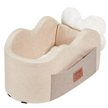 8lbs Dog Booster Car Seat Pet Car Seat Small Dog up to Gray for Car JBS-PCS-005-LIGHT BROWN