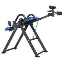 Heavy Duty Inversion Table – 300lbs Capacity Back Stretcher with Headrest Ankle Lock Adjustable Protective Belt (Blue/Black)