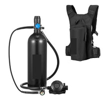1.9L Mini Scuba Tank Portable Diving Cylinder with Backpack Reusable Emergency Pony Bottle for Snorkeling