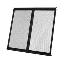 RV Screen Door Protector 22.5 × 20 Inch Aluminum Alloy Door Grille Breathable Mesh (Black)
