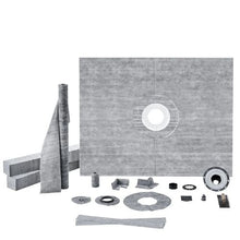 48 x 60 In Shower Curb Kit Pan Kit with 50.8mm ABS Central Flange Waterproof for Bathroom