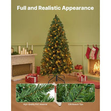 Prelit Artificial Xmas Christmas Tree and 120 Warm LED Lights with 8 Light Modes Metal Stand (4FT)