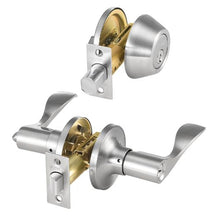 Door Lever & Single Cylinder Deadbolt Combo Set