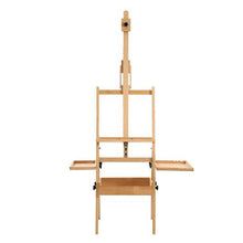 H-Frame Studio Easel 35.43-Inch Canvas Beech Wood Adjustable Height & Angle Storage Box & Trays