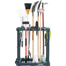 Garden Tool Organizer 10-Slot Yard Tool Rack for Rakes Brooms & Shovels