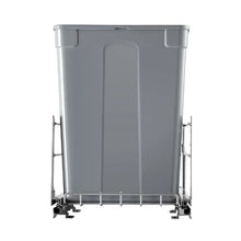 Pull-Out Trash Can 35 QT x2 Double Under Mount Bin with Soft Close Slide & Door Kit for Kitchen Cabinet (Grey)