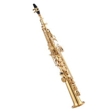 B Flat Straight Soprano Saxophone 23-Key Brass Beginner Kit with Carrying Case (Gold)
