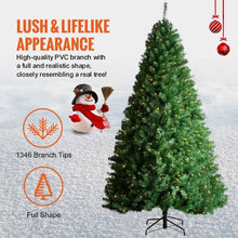 Prelit Flocked Artificial Christmas Tree Xmas with 550 Warm White LED Lights Decoration (7.5FT)