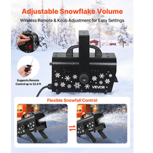 800W Snow Making Machine, Portable Handheld/Hanging Snow Maker with 1L Tank & Wireless Remote