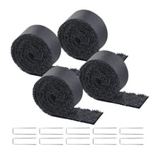 120 x 4.5 Inch Black Permanent Rubber Pathway Natural-Looking Mulch Garden Edging for Plants Recycled Rubber Mulch Mat HJ6001 (Set of 4)