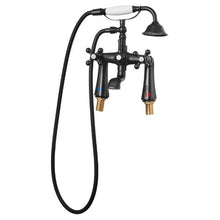 Clawfoot Tub Faucet Deck-Mount Bathtub Filler with Handheld Shower Oil-Rubbed Bronze 360° Spout & 59" Hose