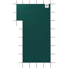 18x34 ft Inground Pool Safety Cover with Left Step Mesh Winter Cover with Hardware