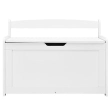Wooden Kids Toy Chest with Safety Hinge (White)