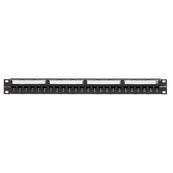 1RU Cat 6A Flat 110-Style Patch Panel 24-Port 6A586-U24