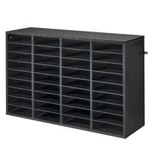 36 Compartment Desk Literature Organizer File & Mail Sorter – (Black)