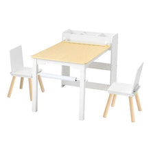Kids Art Table & Chair Set with Storage (White)