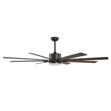 72" Ceiling Fan with Light 6-Speed Remote Dimmable 3-Color Reversible Motor (Black)