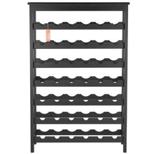 48 Bottle Wine Rack with 8-Tier For Kitchen Pantry Cellar Bar Dining Room (Black)