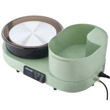 Pottery Wheel 11" Aluminum Turntable 450W Electric Wheel Foot Pedal 30-300 RPM(Green)