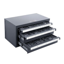 Drill Bit Dispenser Cabinet 3-Drawer Steel Organizer for 1-13mm Drill Bits Stackable with Labels