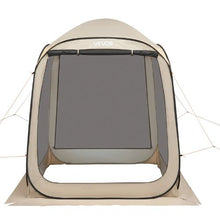 6 x 6 ft Pop-Up Screen Tent, 4–6 Person Screened Canopy Shelter with Netting Sides Stakes & Carry Bag – (Beige)