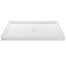 60 x 36 Inch Shower Pan Single Threshold Shower Base with Center Drain (White)
