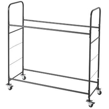 59.5x20.9x59.5 In Rolling Tire Storage Rack2-Shelf Tire Garage Workshop Repair Shop LX061