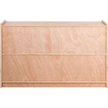 20-Compartment Cubby Mobile Storage Cabinet 4 x 5 Classroom Shelf Natural