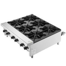 Commercial 6-Burner Gas Stove 168,000 BTU Propane/Natural Gas Range Stainless Steel