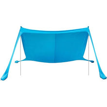 11 x 11 Ft  Beach Tent Sun Shelter UPF50+ Sun Protection 6.6 ft Tall for Family Outings Camping (Blue)