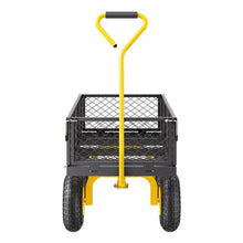 500 LBS Steel Garden Cart Heavy-Duty Wagon with 10" All-Terrain Tires & Removable Mesh Sides