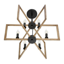 6-Light Metal Farmhouse Chandelier Adjustable Height Hanging Light Fixture for Dining Room Bedroom Kitchen Foyer & Living Room