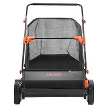 26-Inch Push Lawn Sweeper 7 Cu. Ft. Hopper Adjustable Brushes Rubber Wheels Leaf Collector