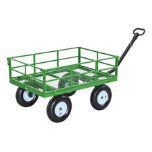 1200 LBS Steel Garden Cart Utility Wagon with 13" Tires & Detachable Mesh Sides