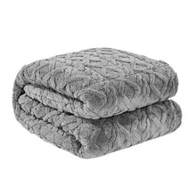 Weighted Blanket 20 LBS 60 x 80" Queen Size Sherpa Fleece Glass Beads (Grey)